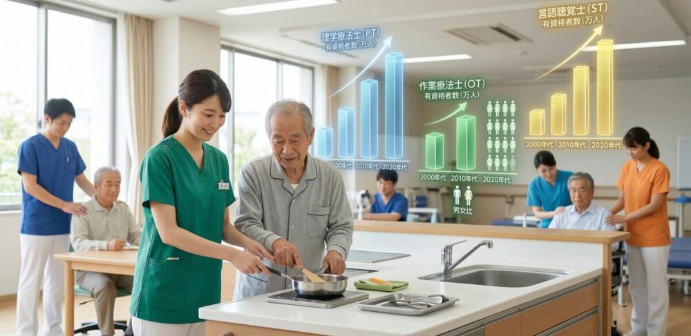 作業療法士の人数推移から見えてくるリハビリ職の驚きの実態
