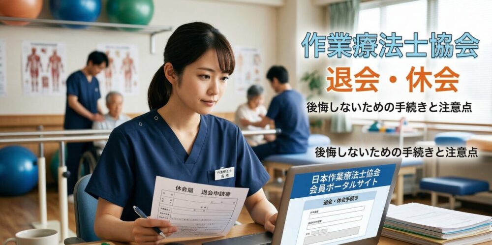 作業療法士協会を退会・休会したい！後悔しないための手続きと注意点