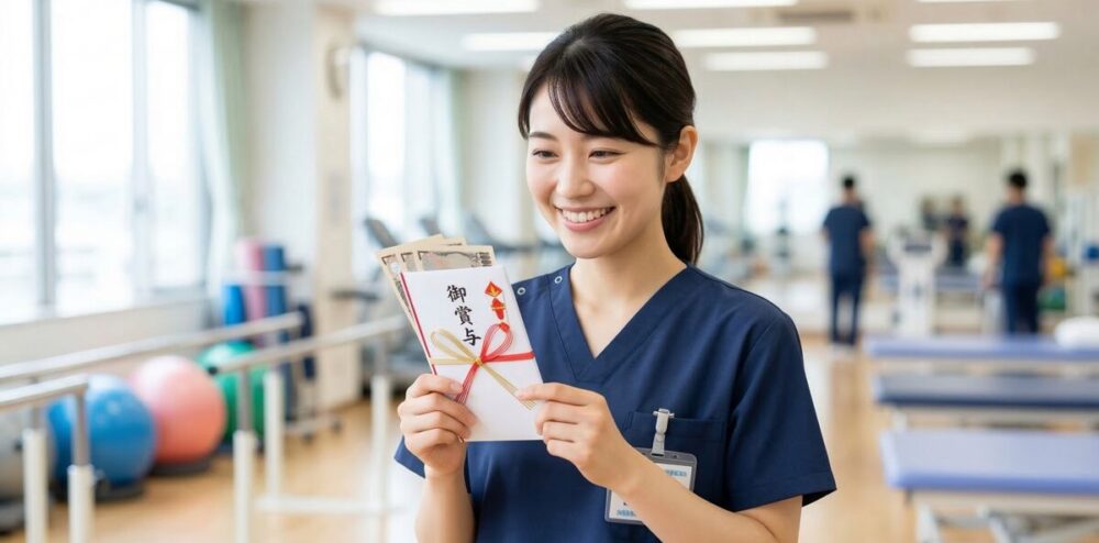 理学療法士のボーナスを1年目で手にするための重要ポイント！手取り相場や支給日のリアル
