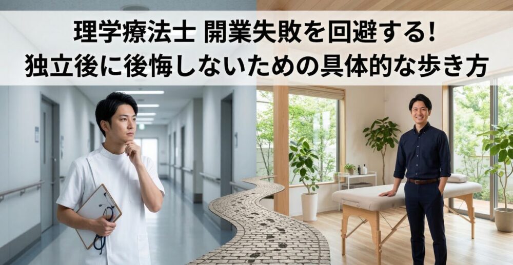 理学療法士の開業失敗を回避する！独立後に後悔しないための具体的な歩き方