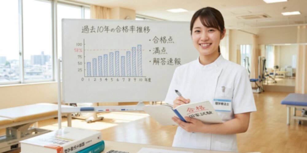 理学療法士国家試験合格点を知りたいあなたへ！合格率10年分の推移と対策