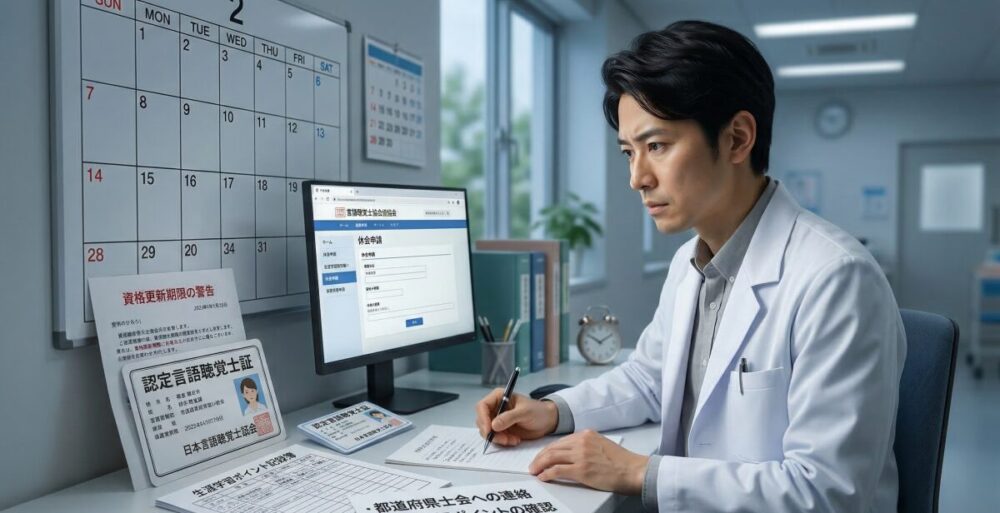 言語聴覚士が協会で休会手続きを進める際の注意点