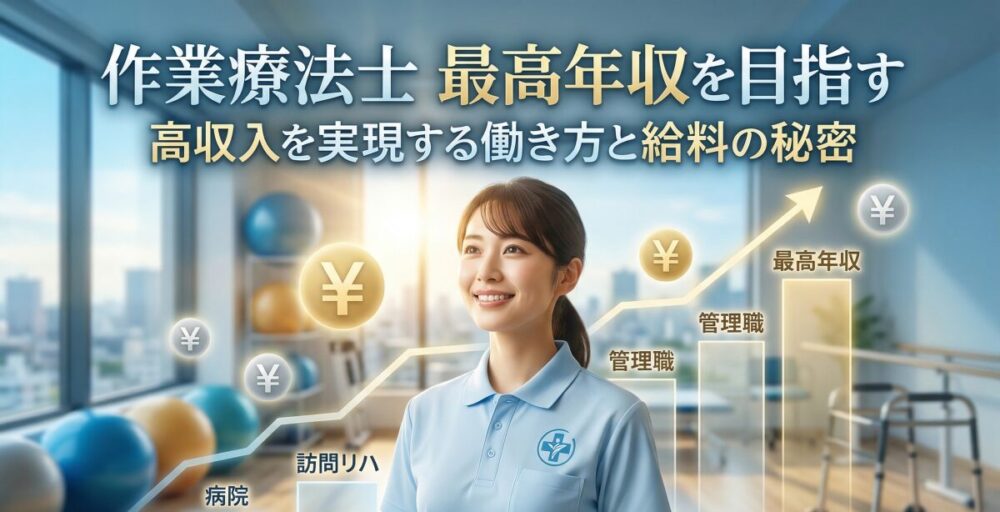 作業療法士で最高年収を目指すには？高収入を実現する働き方や給料の秘密を解説