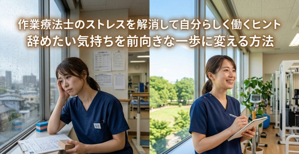 作業療法士のストレスを解消して自分らしく働くヒント：辞めたい気持ちを前向きな一歩に変える方法