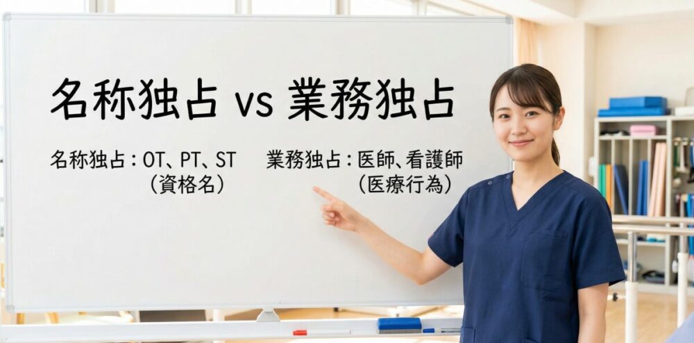 作業療法士の業務独占と名称独占の違いをスッキリ整理