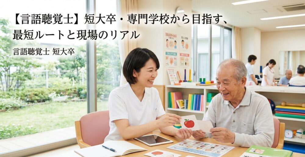 言語聴覚士に短大卒からなる最短ルートと現場のリアルな評判を紹介！