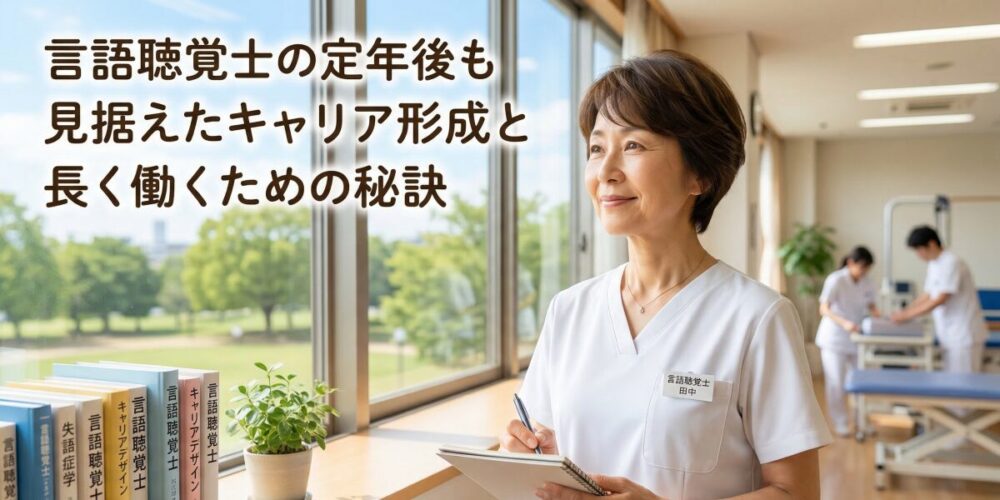 言語聴覚士の定年後も見据えたキャリア形成と長く働くための秘訣を解説！