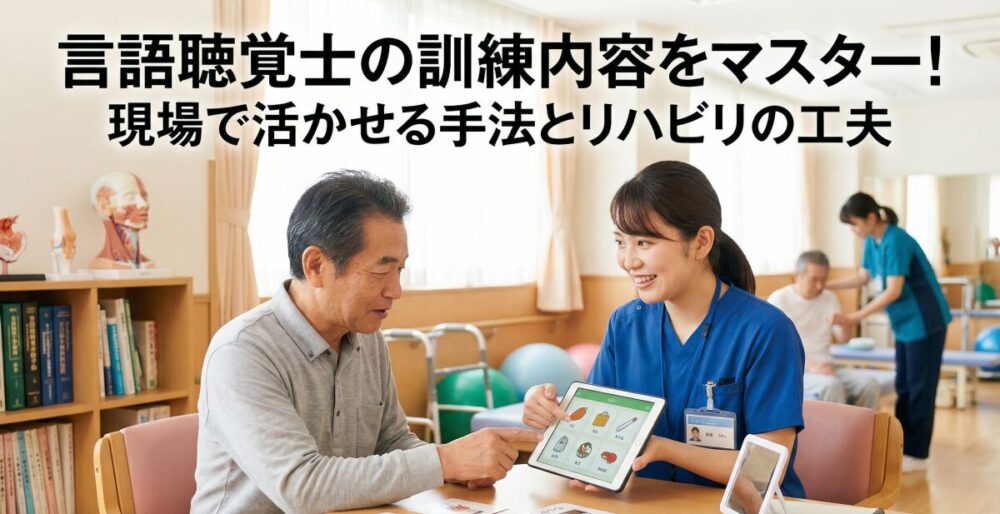 言語聴覚士の訓練内容をマスター！現場で活かせる手法とリハビリの工夫