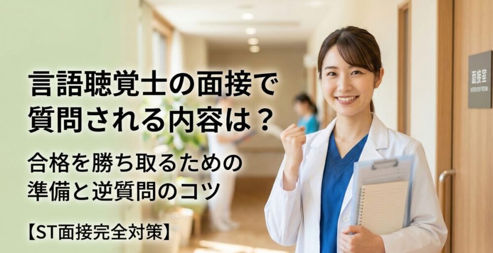 言語聴覚士の面接で質問される内容は？合格を勝ち取るための準備と逆質問のコツ