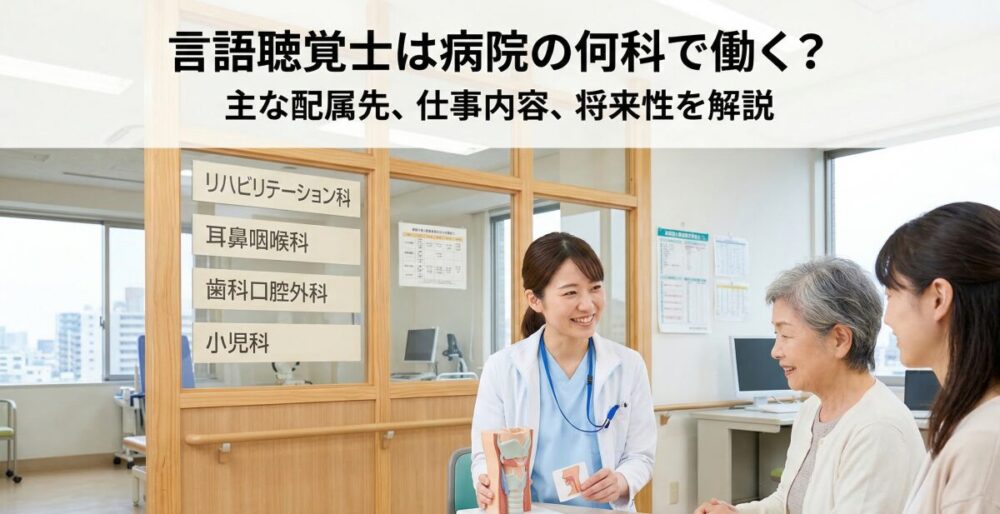 言語聴覚士は病院の何科で働く？主な配属先や仕事内容から将来性まで解説