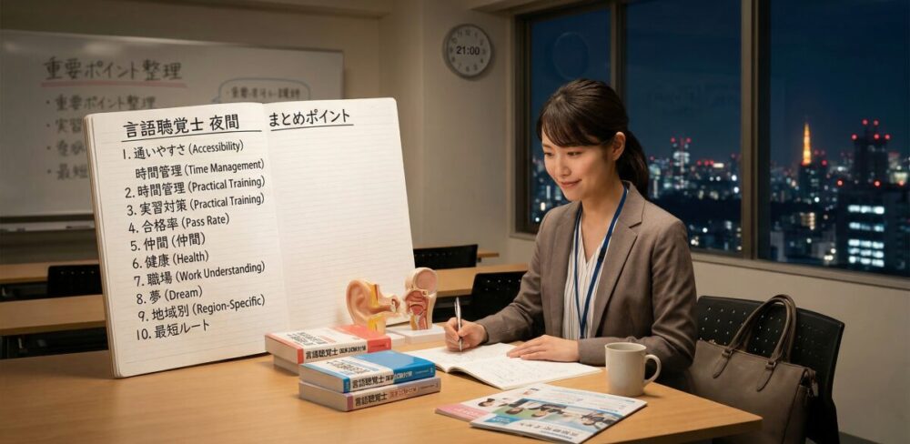 言語聴覚士を社会人が夜間に目指すための重要ポイントまとめ